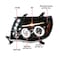Spec-D Tuning 05-11 Toyota Tacoma Dual Halo LED Pro Headlights 2LHP-TAC06BK-TM - alternate 7